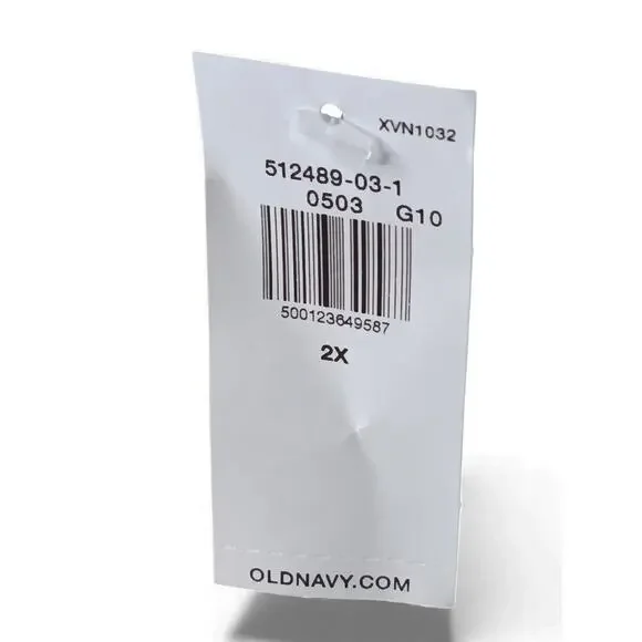 New Old Navy Mariner Stripe Long Sleeve Top 2X Navy White 100% Cotton - Picture 10 of 13